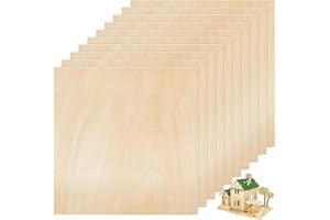 Nizirioo Lot de 10 planches en bois pour travaux manuels, 300 x 300 x 2 mm, plaques de radeau et contreplaqué pour projets laser et modèles