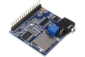 Ocobudbxw DC 5V MP3 Voice Player Modulo SD/TF Voice Broadcast Trigger Player + 2 Porte