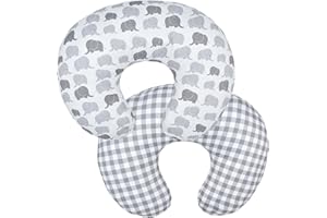 Winmany Funda de almohada de lactancia para recién nacidos, funda de almohada extraíble para lactancia materna, bonito patrón para niñas y niños