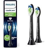 Philips Sonicare Optimal White Replacement Toothbrush Head, 7 Times More Plaque Cleaning, Medium Soft Brush Head, 2&rsquo;li P