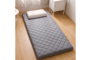FZKUN Materasso da pavimento giapponese, singolo, matrimoniale, arrotolabile, pieghevole, futon, tatami, portatile, per pavimento, letto degli ospiti, divano (E, 120 x 200 cm)
