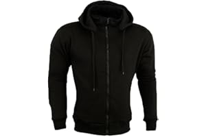 SWIFT WEAR Motorbike Black Kevlar Lined Fleece Jacket Motorcycle Armoured CE Approved Protection Safety Hoodie Mens Removable Casual Armor Hoody