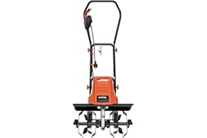 MYTOL 1500W Motorhacke Elektrisch, 45cm Arbeitsbreite, 22cm Arbeitstiefe, Leichtgewichts-gartenfräse mit 6×4 Robuste Stahlzinken, Klappbarer Griff, Doppelter Sicherheitsknopf, Überhitzungsschutz