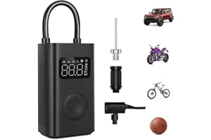 DELGEO Mi Mijia Nuevo Compresor de aire portátil 2, Compresor de aire portátil (0,2-10,3 bar/3-150 psi, 6 modos, batería de 2000 mAh, 14,4 Wh, carga USB-C, pantalla LED) (Compresor de aire 2D)