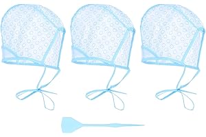 AEAOCVO 3 szt. nasadek do rozjaśniania włosów, czepek do farbowania włosów z plastikowymi haczykami, zestaw do podkreślenia, zestaw narzędzi do włosów, zestaw do farbowania włosów do salonu fryzjerskiego