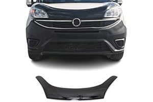 OMAC Deflecteurs d'air capot de voiture pour Fiat Doblo 2015-2024 Acrylique Noir