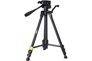 National Geographic, Treppiede Foto Grande con Testa 3 Vie e Sblocco Rapido, Gambe a 4 Sezioni, Chiusura Leva, Colonna Centrale a Cremagliera, Portata max 3kg, Borsa Inclusa, Alluminio, NGPH001