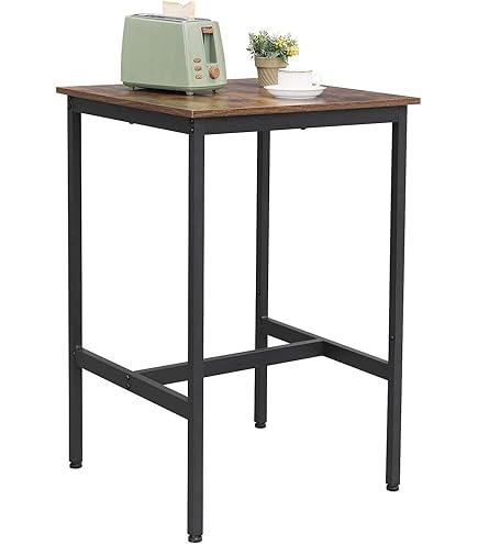 VASAGLE Bar Table, Small Kitchen Table, High Top Pub Table, for
