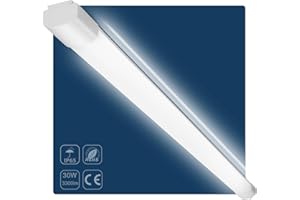 ‎LEOEU Feuchtraumleuchte LED 90CM, 30W 3300LM LED Röhre, IP65 Wasserfest Feuchtraumlampe, Deckenleuchte LED Röhre Als Bürodeckenleuchte, Wannenleuchte, LED Kellerleuchte, Garagenlampe, 4000K