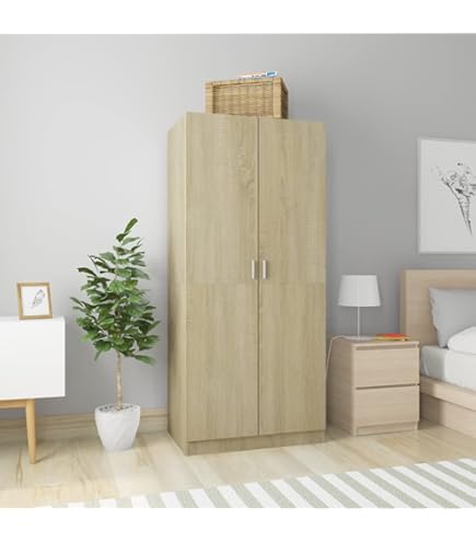 Sonoma Eiken 2-Deurs Kast S90 met 2 Laden en 4 Planken - Zelfmontage Meubel