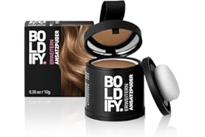 Boldify Ansatzpuder Fleckfreies Instant Streuhaar mit 48-Stunden-Formel für Haar | Haarpuder für Ausbesserung der Wurzeln für dünner werdendes Haar, kahle Stellen und graue Haarwurzeln (Dunkelblond)
