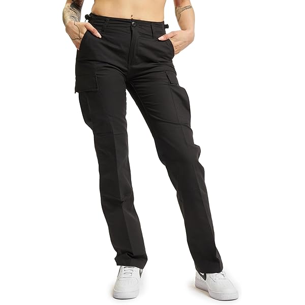 Urban Classics Cargobroek voor dames, hoge taille, cargo-broek met opgestikte zakken, verkrijgbaar in vele kleuren, maten 26-34, Lichtschaduw, 31