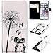 Produktbild CaseHome For iPhone 6 Plus /6S Plus 5.5 Hülle,SchutzhülleLeder Mit Kartenfach Magnetverschluss Slim-Schutzhülle Folio Schalen Fall Mit Karten Geldscheinfach -Löwenzahn , Liebe, Schmetterling