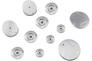 FATEXPRESS Juego de cubierta de inserción de tapa de enchufe de marco de decoración de aluminio para moto para R1200GS R1200 GS R 1200 GS / ADV 2013-2019 R1250GS R1250 GS R 1250 GS / Adventure 2018-2023 (plata)