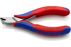 Knipex Tronchese per Elettronica con Taglienti Inclinati Rivestiti in Materiale Bicomponente 120 Mm 62 12 120
