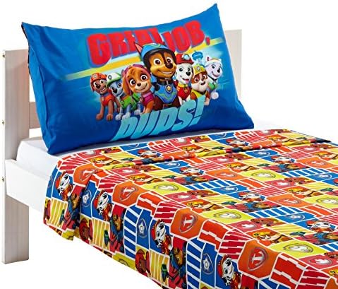 Gabel Paw Patrol Cushion Cover and Sheet, 100% Cotton, 2.5 x 25 x 31 cm ,Multicolored (Pups)