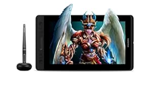 ‎HUION HUION Kamvas Pro 13 Tablet Graficzny z Ekranem, 13,3 cale Ekran ze Szkła Laminowanego z Powłoką PrzeciwOdblaskową, bez Baterii, Funkcja Przechylania, Tablet Graficzny Gamma 120% sRGB