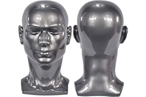 ERSIMAN-AW ErSiMan Professioneller Frisierkopf für Perücken, Haare, Brille, Hut, Headset, Ständer, Hellgrau