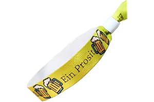 BKSAI Einlassbänder Stoff Einlassbänder VIP Festivalbändchen Verschluss Stoffbänder Eintrittsbänder Festival Armbänder für Oktoberfest Wiesn Party Geburtstag Hochzeit 10pcs