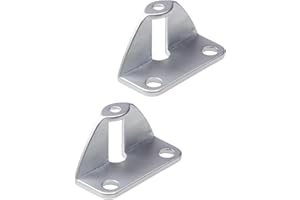 Gedotec Faltschiebetür-Befestigung | 2 Stück - Adapter für Falttüren-Griff | Türdicke 20 mm | Zinkdruckguss verchromt matt | Möbelgriff für Schiebetüren | Griffadapter zum Anschrauben