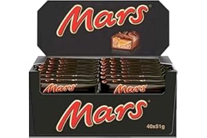 Mars Chocolatina de deliciosa crema de turrón y caramelo recubiertos del más fino Chocolate con Leche (24 x 51g)