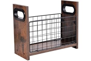 Ctpeng Stehsammler holz,tragbar Schreibtisch-zeitschriftensammler ,Prospekthalter A4, rustikaler zeitungsständer 29 x 12 x 14 cm Organizer für Büro, Zuhause,Aktenbuch,Briefe