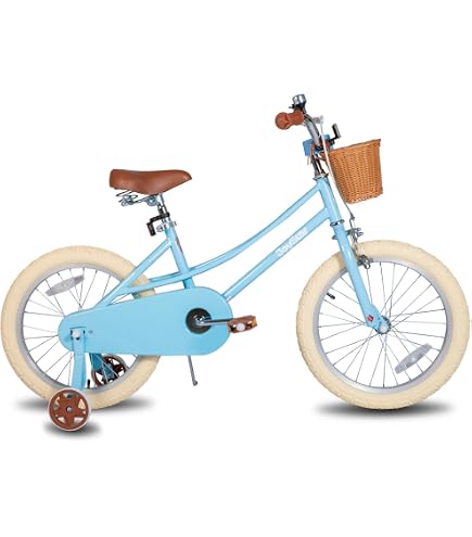A.T.L.A.S. Kinderfahrrad 10 Zoll / 25,4 cm (10 Zoll), Eiskönigin/Frozen, mit Korb vorne, Schutzblech, Gehäuse, Stöcke & 2 Stabilisatoren Sport & Freizeit