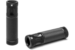 ‎ALCHEMY PARTS Motorrad Griffe Für 22mm Stangen - Schwarz - Eloxiertes Aluminium