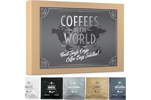 BLACK DONKEY Coffee Bags Tasting Collection Gift Set | Selection of Finest Specialty Coffees | 15 Bags | Hamper Style Letterbox Gift Idea for Him & Her