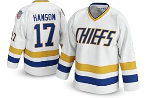 UNLC Steve Hanson #17 Charlestown Chiefs Hockey Jersey – Slap Shot-Inspired Throwback, Stitched Letters, Sizes S–5XL