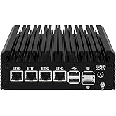 Micro Firewall Appliance, Mini PC, VPN, Router PC, Intel Alder Lake-N 12th Gen N100, HUNSN RJ42, 4 x 2.5GbE I226-V, 2 x HDMI,