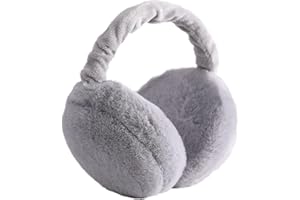 FIHDIOPO Ear Muffs, Women Earmuffs Winter Accessories Fluffy Plush Adults Outdoor Thermal Ear Warmer Skiing Running Ears Covers Protector from Wind Cold Fashion Gift for Girls Ladies Men UK