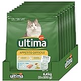 Ultima Appetito difficile Trota - Crocchette per gatti - Confezione da 8 x 800g - Totale 6,4kg