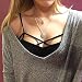 VANKER Cross Caged Strappy Stash Bra Crop Top Tank Bralette Bustier Short Vest Black