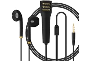 Geekria Mini microfono, microfono per canto, mini microfono per karaoke, salvaspazio, connettore audio da 3,5 mm, adatto per computer portatili, dispositivi mobili (nero)