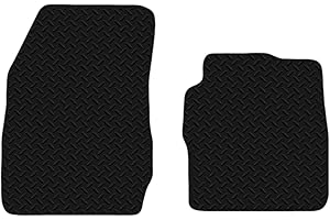 Carsio Car Mats For Ford Transit Courier 2014 onwards 3mm 2pc Set Tailored Fit Rubber Floor Mat Complete Accessory Black Custom Fitted - Anti-Slip Backing, Heavy Duty & Waterproof