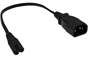 CERRXIAN Cable adaptador de corriente IEC320-C14 de 3 pines macho a figura 8 C7