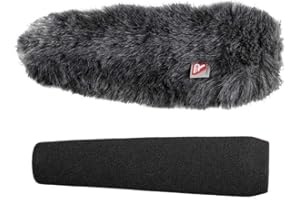 Rycote 055210 ME66 - Protezione antivento per microfoni shotgun, in schiuma e pelo, 18 cm