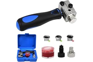 Huucozn 4-TLG Bremsleitung Bördelgerät Universal Bremsleitungs-Bördelgerät-Satz Bördelwerkzeug 4,75 mm(3/16") Bördelgerät für Bremsleitungen DIN bördel kfz Werkzeug Flaring Tool für Kfz-Bremssysteme