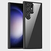 Coverzone Impact Protection Black with Case Edge Color, Transparent Back Camera Protection, compatible with Samsung Galaxy S24 Ultra