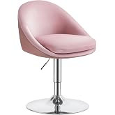 VASAGLE Adjustable Chair, Vanity Stool, with Backrest and Base, Steel | LJB100R01 LJB100R01 Swivel Office Chair Bar Stool Cou