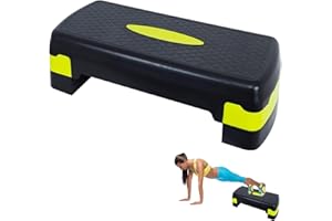 AONAT Steppbrett Fitness Aerobic Stepper Höhenverstellbar Step Bench mit 2 Stufen (10/15cm), Hometrainer Fitnesstraining Workout Rutschfestes Trainingsgerät für Büro und Zuhause 68 x 28 x 15 cm