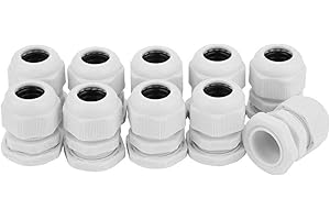 BORDSTRACT 10 pezzi Pressacavi Elettrici Impermeabili PG7 PG9 PG11 PG13.5 PG16 PG19 PG21 Regolabile Pressacavi,Nylon Bianco Pressacavo impermeabile per Fissaggio Cavo(PG16)