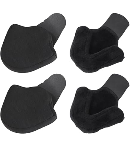 CHECKZEB Cache-oreilles Coupe-vent En Polaire Pour Casque De Vélo (modèle Hiver) (noir, L