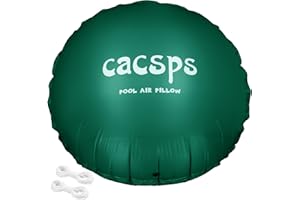 CACSPS Rundes Poolkissen für oberirdische Pools, 3 m Pool-Luftkissen zum Verschließen, Winterbecken, Winterset für Bodenpool, 0,5 mm PVC-Material, 2 x 4,6 m Seil (grün)