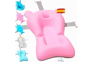 Baby Wonders® Cojin Bañera Bebe universal Cola de Ballena, Cojin Ducha Bebe, Cojin De Baño Bebe, Asiento de Bebe Bañera Ajustable, Cojin Bañera Bebe Recien Nacido, Asiento Plegable (Universal rosa)