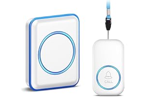 HEEYOO Personal Call Bell Elderly Alarm Call Button Nurse Alert Patient Help System for Home/Personal (1 Button+1 Plug in Receiver)