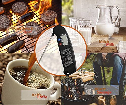 Der&Dies digital Kochthermometer Küchenthermometer Einstichthermometer für Grillen Braten BBQ und Kaffe Milch Backen. - 7