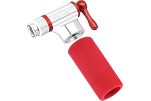 Peaken Pompa CO2 Veloce e Leggero,Compatibile con Presta Schrader Valve per Balls/Road Mountain Bike Pompa per Pneumatici con Manicotto (Non Contiene cartucce CO2)