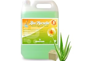 FAMILYCOM. Fregasuelos Concentrado. Fregasuelos Perfumado duradero. PH Neutro. Aroma Aloe Marsella y Pasión. 5 Litros (Aloe Marsella)